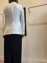 Load image into Gallery viewer, Reiss - Self Stripe Single Breasted Jacket - Cream - 8
