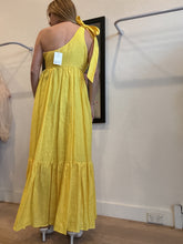 Load image into Gallery viewer, Zimmermann - Juliette One Shoulder w Neck Tie Tiered Maxi Dress - Yellow - 3 - NWT - RRP$595
