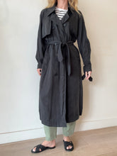 Load image into Gallery viewer, All Saints - Light Trench Coat - Black - Small - RRP$745
