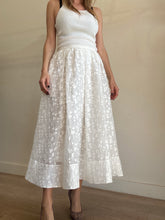 Load image into Gallery viewer, Lee Matthews - Textured Maxi Skirt - White  - 3
