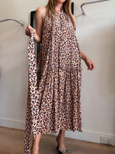 Load image into Gallery viewer, Zimmermann - Silk Super Eight High Neck Midi Dress - Leopard - 2
