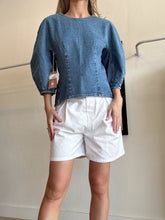 Load image into Gallery viewer, Bianca Spender x Nobody - Oxford Blue Rocha Top - Denim - 8 - NWT - RRP$275
