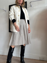 Load image into Gallery viewer, Bassike - Midi Pleated Skirt - Khaki Check - 3
