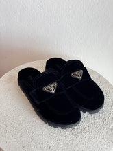 Load image into Gallery viewer, Prada - Velvet Slippers - Black - 35 - new w box - RRP$1,740
