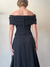 Load image into Gallery viewer, Rachel Gilbert - Camille Draped Off Shoulder Top - rrp$1185Black - 1
