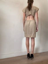 Load image into Gallery viewer, Bassike - SS Open Back Cotton Midi Dress - Sand - 0
