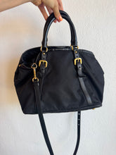Load image into Gallery viewer, Prada - Tessuto Nylon &amp; Leather Bauletto Bag - Black - M

