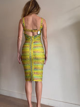 Load image into Gallery viewer, Lavan - Crossover Bandage Knit Dress - Neon Yellow - M
