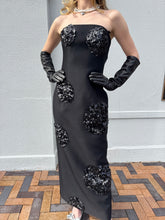 Load image into Gallery viewer, Leo Lin - Rayna Embellished Bustier Maxi Dress - Black - 8 -NWT - RRP$1099
