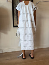 Load image into Gallery viewer, Pippa Holt - Kaftan w belt - White w silver detail - OS - RRP$1100
