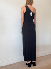 Load image into Gallery viewer, Matteau - One Shoulder Ribbed Maxi Dress - Black - 8
