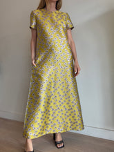 Load image into Gallery viewer, La Double J - Margarita Swing Midi Dress - Yellow/Purple - M - RRP $1590
