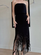 Load image into Gallery viewer, Dion Lee - Bustier Tasseled Midi dress - Black - 8
