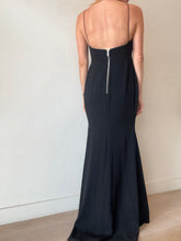 Load image into Gallery viewer, Alex Perry - Shoestring Maxi Dress w Exposed Zip - Black - 12
