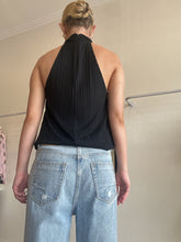 Load image into Gallery viewer, Anine Bing - Ribbed Twist neck tank Top - Black - XS
