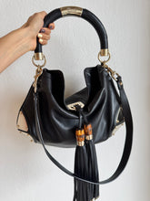 Load image into Gallery viewer, Gucci - Indy Hobo Bag w bamboo tassles - Black - M
