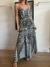 Load image into Gallery viewer, Camilla - Silk Wrap Strap Maxi dress - Animal Print - XS

