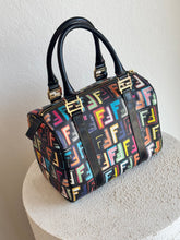 Load image into Gallery viewer, Fendi - Canvas Boston Bag in Rainbow Monogram - Multi - S/M
