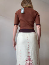 Load image into Gallery viewer, Alemais - Wilder Knit Polo Top - Brown - M - rrp$350
