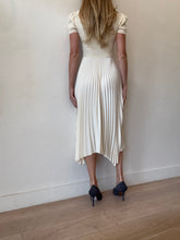 Load image into Gallery viewer, Polo Ralph Lauren - Wool Silk Puff Sleeve Turtleneck Dress- Cream - M - RRP $398
