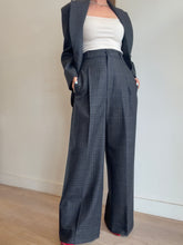 Load image into Gallery viewer, Scanlan Theodore - Single Breasted Jacket &amp; Wide Leg CheckSuit - Dark Grey - 6 - Current - RRP $1650
