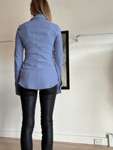 Load image into Gallery viewer, Alexander Wang - Jacquard Knit Button Down Shirt - Vintage Blue - s - NWT - RRP $767
