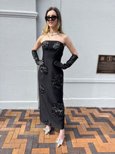 Load image into Gallery viewer, Leo Lin - Rayna Embellished Bustier Maxi Dress - Black - 8 -NWT - RRP$1099
