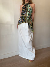 Load image into Gallery viewer, Beare Park - Drill Elastic Waist Maxi Skirt - Ivory - 6 - bnwt
