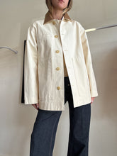 Load image into Gallery viewer, Oroton - Chore Jacket w Tan Cord Collar- Ivory - S - RRP$369
