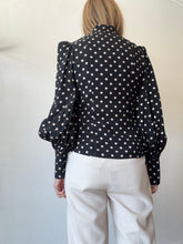 Load image into Gallery viewer, Zimmermann - LS Spot Print Shirt - Black - 0
