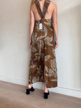 Load image into Gallery viewer, Massimo Dutti - Silk Blend Halter Tie Maxi Dress - Brown - 36

