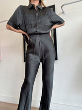 Load image into Gallery viewer, Dissh - SS Satin Shirt &amp; Pants set - Charcoal Grey - 8
