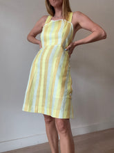 Load image into Gallery viewer, Oroton - Striped Linen Mini Dress - Yellow - 14
