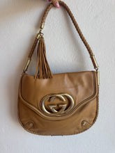 Load image into Gallery viewer, Gucci - Britt Tassel Flap Hobo Bag - Tan - M

