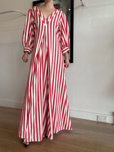 Load image into Gallery viewer, BLANCA - Stipe Midi dress - Red stripe on white - OS
