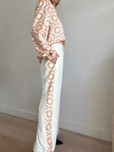 Load image into Gallery viewer, Alexis - MARAVILLE Top &amp; Pants set - Beige/Orange - L - bnwt - rrp$1600
