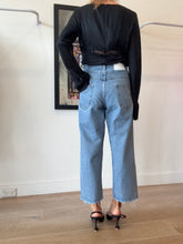 Load image into Gallery viewer, Bassike - High Rise Wide jeans - Light Denim - 25
