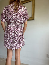 Load image into Gallery viewer, Zimmermann - Silk Leopard Shirt Mini dress - Leopard - op
