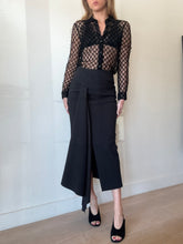 Load image into Gallery viewer, Rachel Gilbert -Neve Drape Front Midi Skirt - Black - 1 - RRP$699
