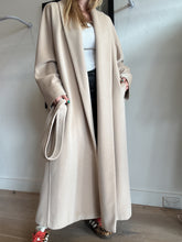 Load image into Gallery viewer, Max Mara - Wool Coat w Belt  - Beige - 38
