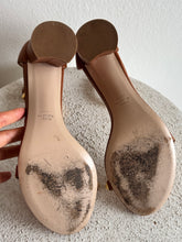 Load image into Gallery viewer, Stuart Weitzman - Strap Sandals - Brown w gold studs - 41
