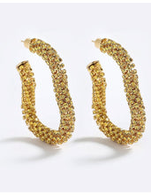 Load image into Gallery viewer, Emma Pills - Obsession Sparkle Hoop Earrings - Gold - S - RRP$199
