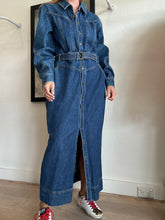 Load image into Gallery viewer, Kivari - Bonny Button Front Midi Dress - Mid Denim - 12
