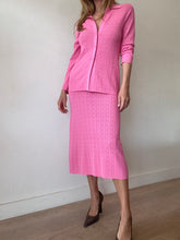 Load image into Gallery viewer, Scanlan Theodore - Pleat Lattice Top &amp; Skirt Set - Pink - XS/S
