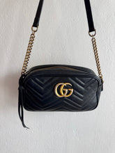 Load image into Gallery viewer, Gucci - GG Marmont small camera Crossbody bag - Black - S - RRP$3,050
