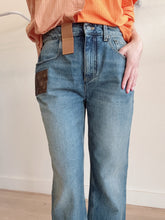 Load image into Gallery viewer, Louis Vuitton - Monogram Patch Jeans - Mid Denim - 40 - RRP$3000

