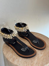 Load image into Gallery viewer, Isabel Marant - Jean Shell Ankle Sandals - Black - 38
