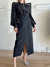 Load image into Gallery viewer, Acne Studios - Deconstructed tailored maxi skirt - Black - 34
