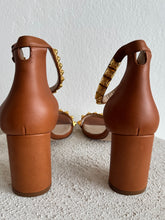 Load image into Gallery viewer, Stuart Weitzman - Strap Sandals - Brown w gold studs - 41
