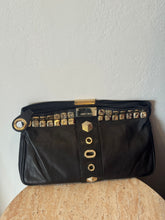 Load image into Gallery viewer, Jimmy Choo - Studded Zulu Perforated Leather Clutch - Black
